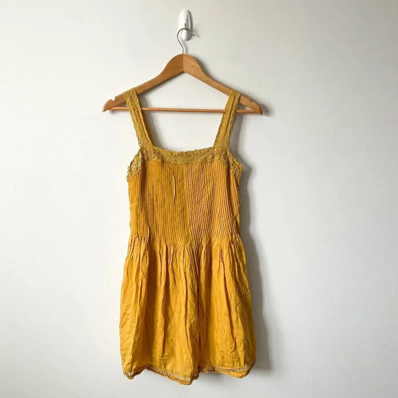Aritzia Wilfred La Boheme  Leone Dress Golden Yellow Size XS - Picture 4 of 8